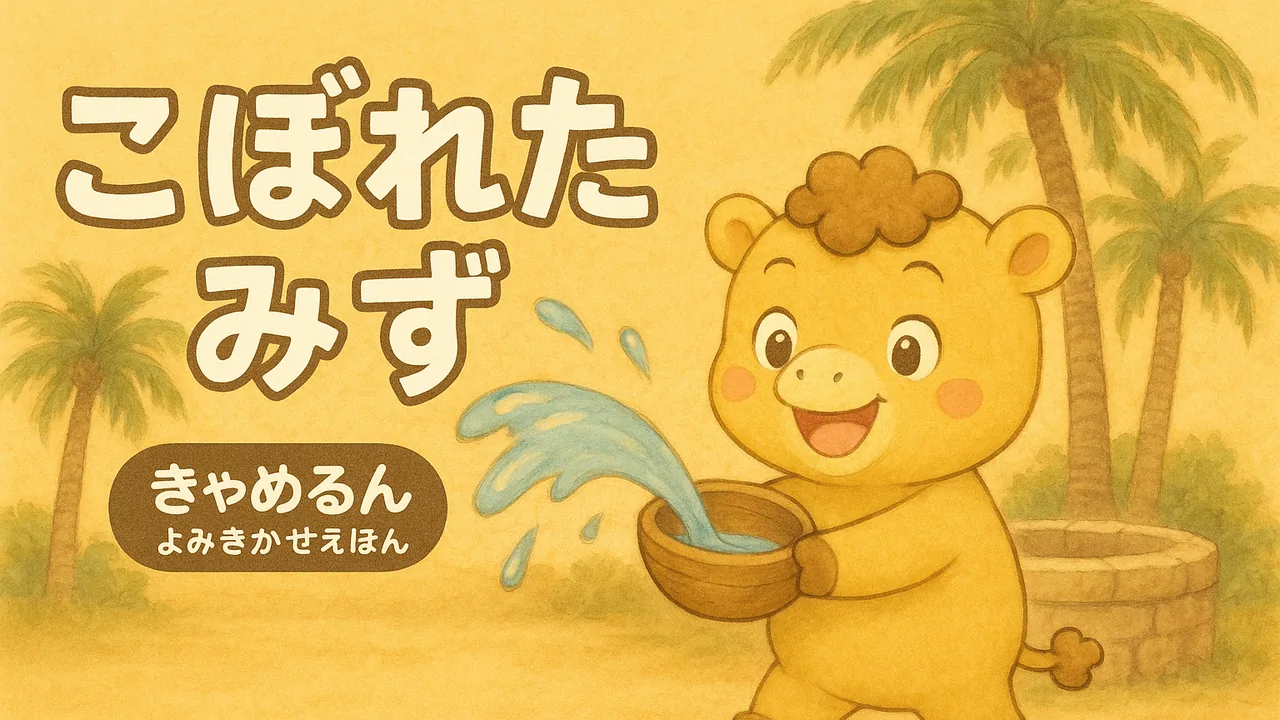 きゃめるんの こぼれた みず